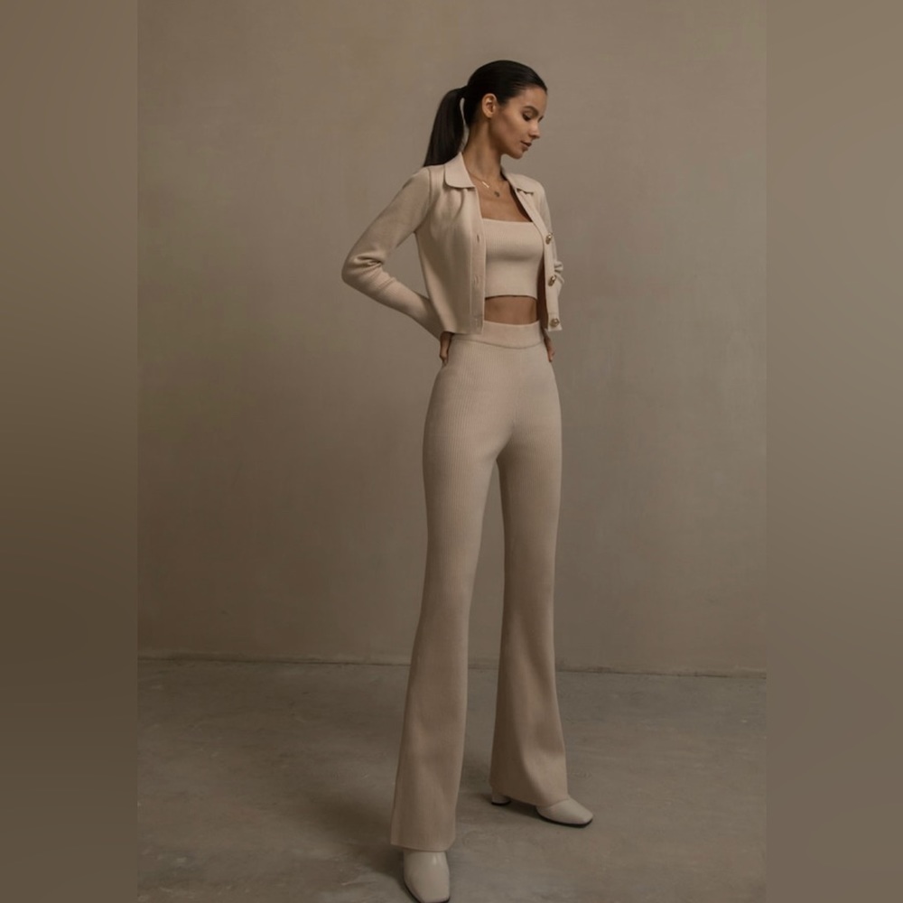 STYLEWE Long Knitted Pants, Women’s Size XL, Beige *NWOT - Picture 3 of 11